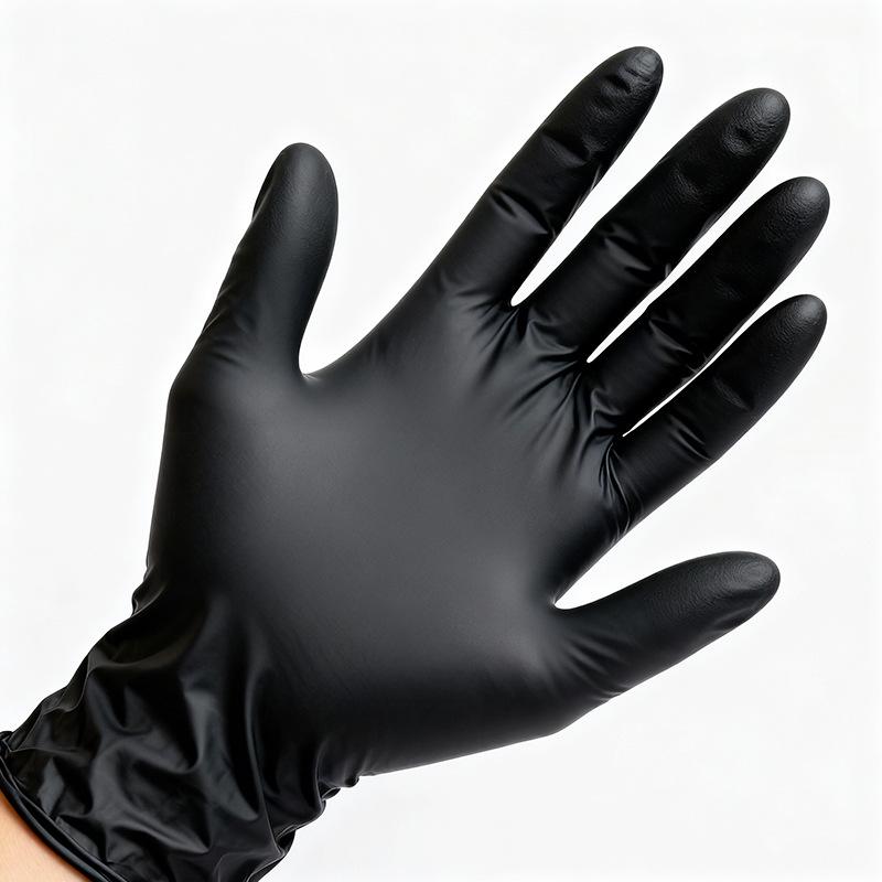 

Durable Black Non-Slip Nitrile Gloves for Kitchen & Catering Standard Disposable Black Nitrile Small