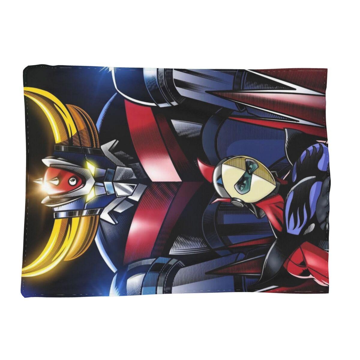 UFO Robot Goldorak Grendizer Anime Mechanical Warrior Blankets Soft Flannel Throw Blanket Bedspread for Bedroom Picnic Home Sofa 80x120cm