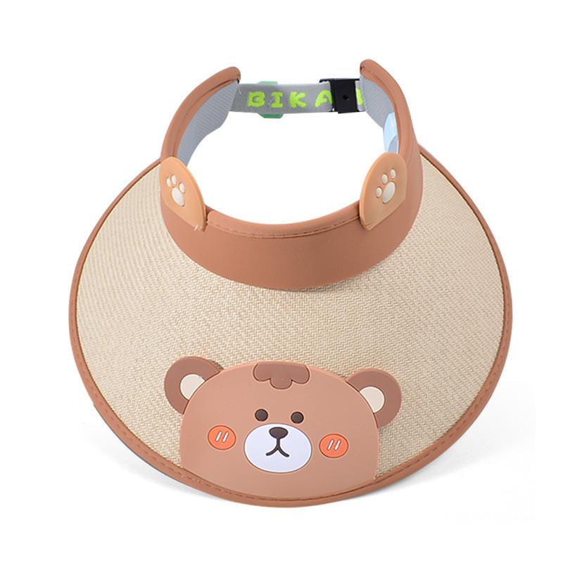 Hat Style Versatile Cute Cartoon Animals Childrens Ventilate Hats Sunshade Khaki