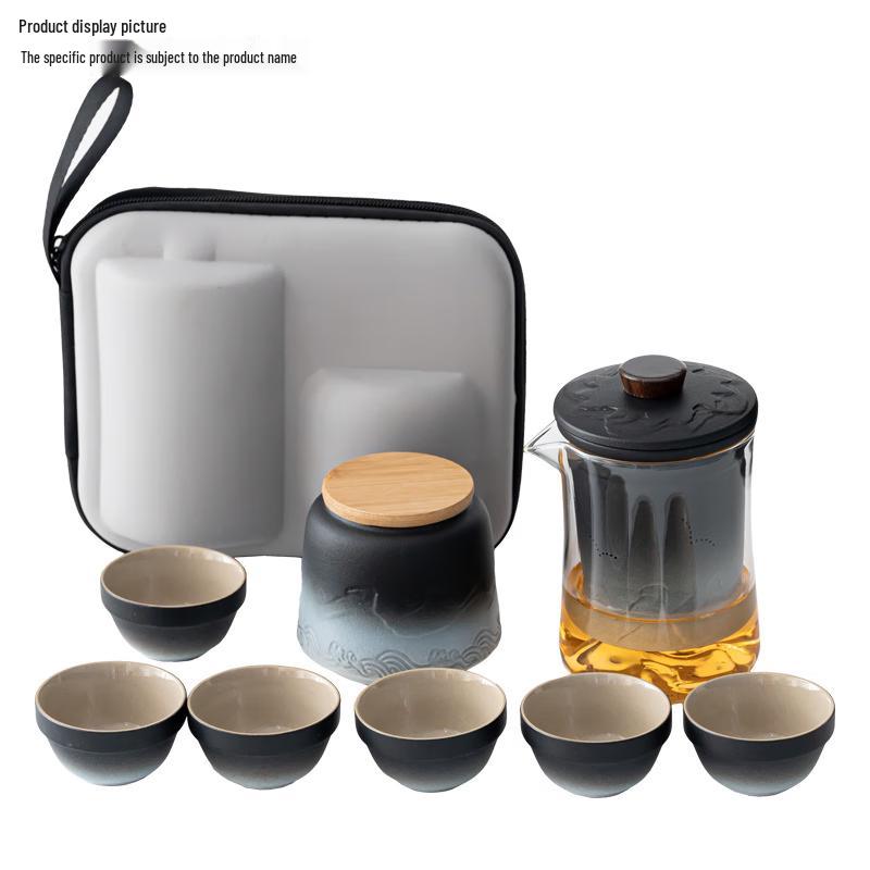Chaxun Portable Nordic Glass Tea Set - Mountain View Edition