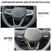 For Volkswagen VW Touareg Jetta Golf 8 Taigo T-cross T-roc Taos Tiguan Altas Caddy Multivan Steering Wheel Cover Sticker Trim