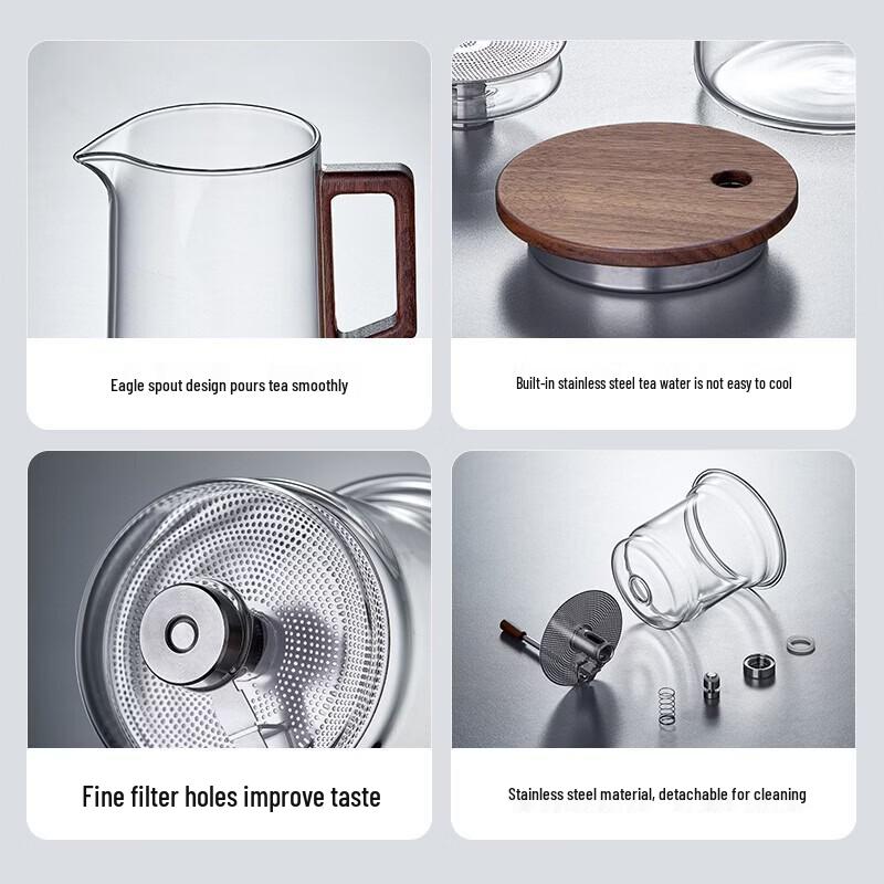 YIHUTEA Glass Tea-Water Separation Teapot