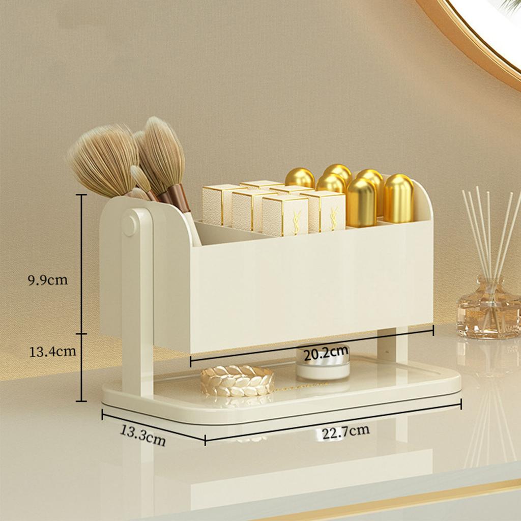 Portable Plastic Lipsticks Shelf with Compartments Desktop Transparent Cosmetic Lipsticks Organizer