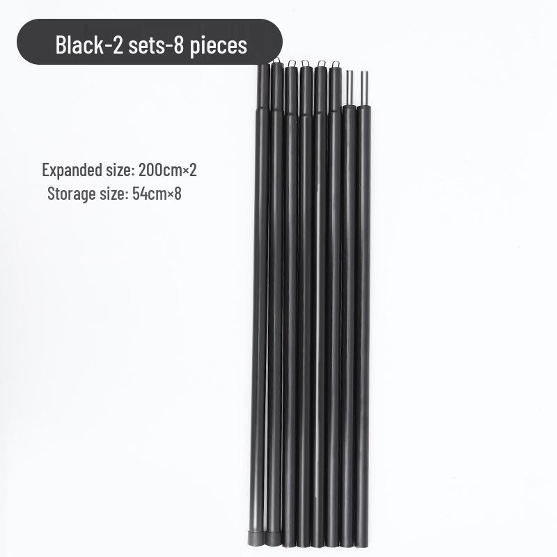 Adjustable 2-Meter Iron Outdoor Canopy Support Pole with 10 Sections and Spray-Painted Finish for Tent Vestibule Accessories.