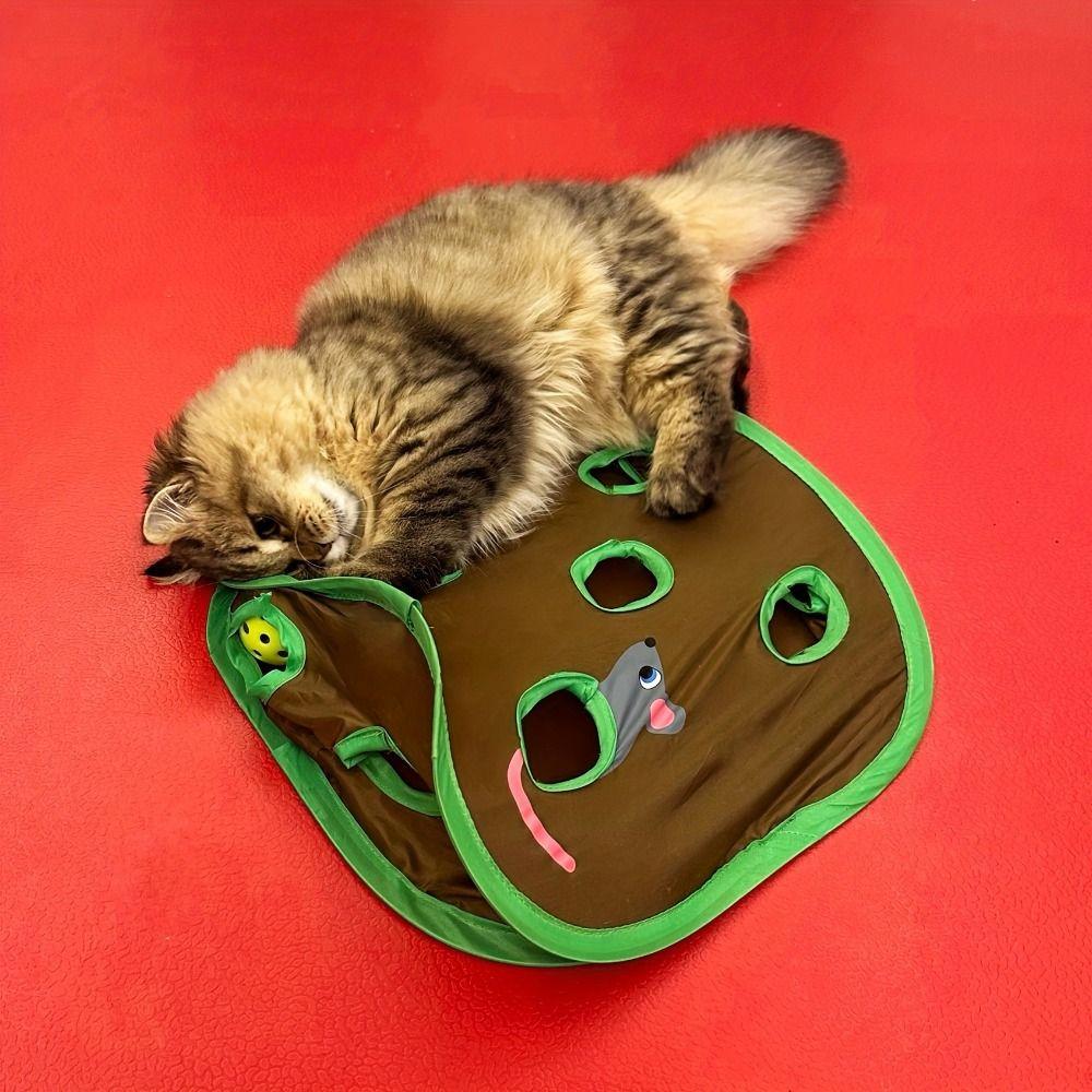 

Вокальный колокольчик 9 отверстий кошки играют в туннель креативная игра кошки-мышки интеллектуальная палатка котенок