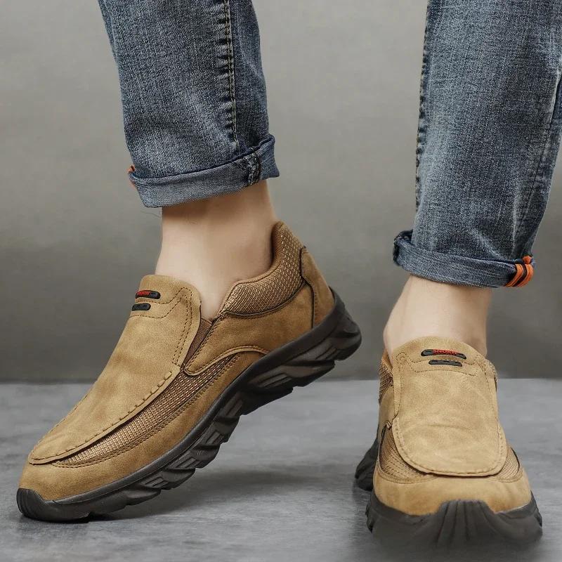 Herren Sneaker Leichte Slipper Bequeme Herren Freizeit Slip-on Laufschuhe Atmungsaktive Herren Business Schuhe Fahrerschuhe