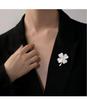 High-Grade Magnetic Four-Leaf Clover Brooch: Women’s Flower Anti-Exposure Clothing Pin
