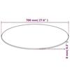 VidaXL Round Table Top Tempered Glass 700 Mm