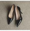 Fashion Autumn New Nude Lacquer Leather High Heels with Thin Heels Versatile Pointed Shallow Mouth Single Shoes