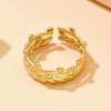 Retro Crown Design Adjustable Stainless Steel Ring for Women