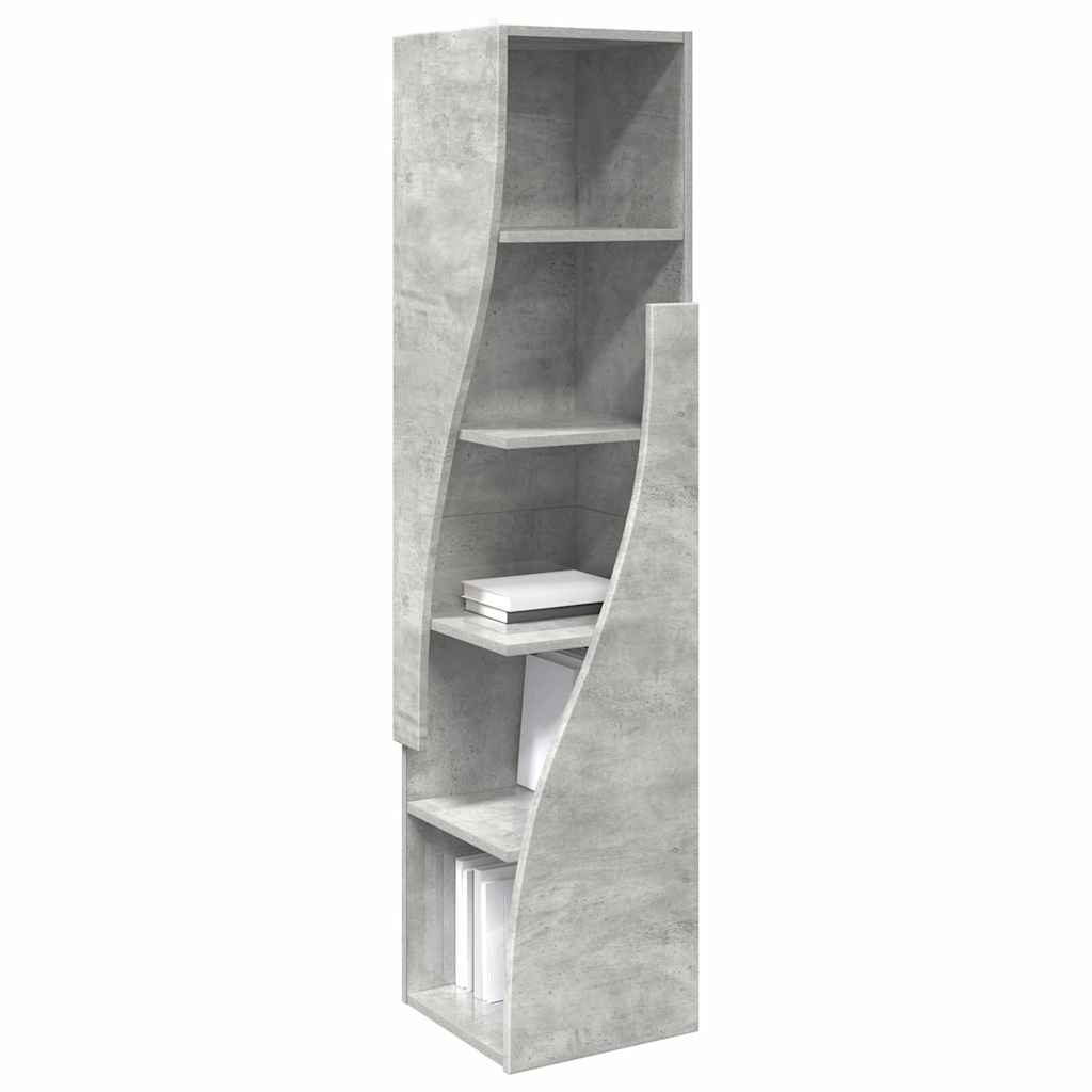 Corner Cabinet Concrete Grey 32x32x140 cm Wood Based Material