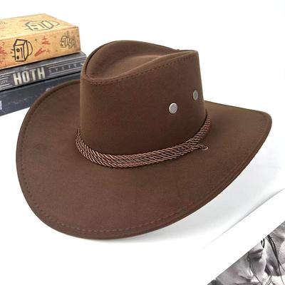 American Retro Western Cowboy Hat Men'S Top Hat British Knight Hat Sunshade Jazz Hat Women'S Summer Sunscreen Eaves