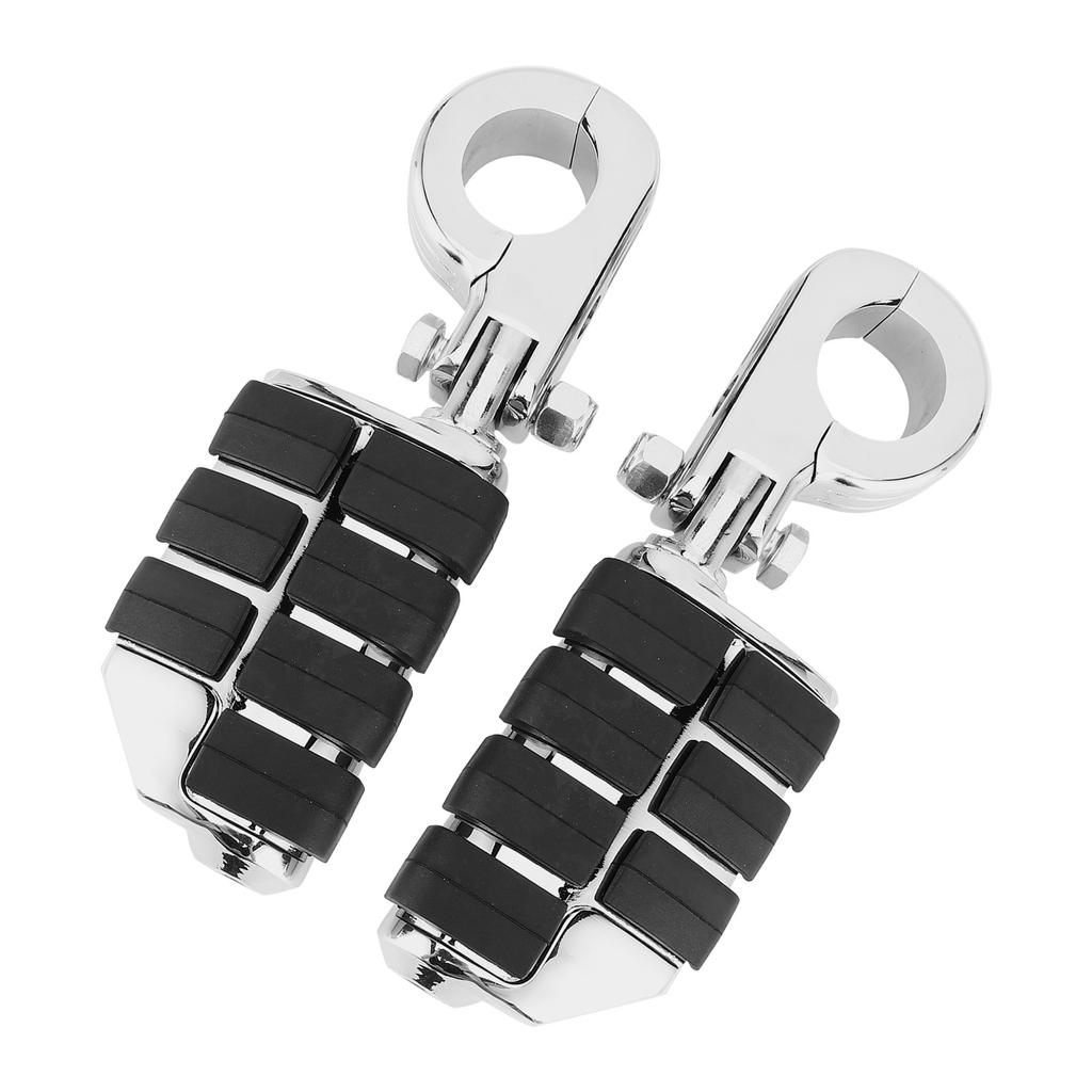 32mm Pair Universal Motorcycle Footrest with Fixing Bracket for Motorbike ATV UTV Scooter