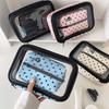 Love Heart Dots Cosmetic Storage Bag Large Capacity Korean Ins Makeup Bag  Vacation Travel