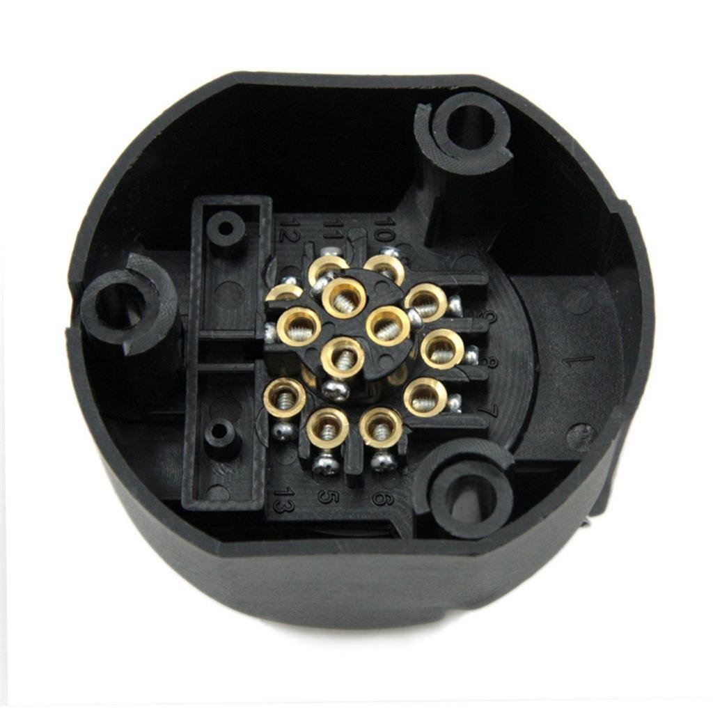 Sharplace 13 Pin Trailer Female Socket Dust Cap Connector Tow Socket