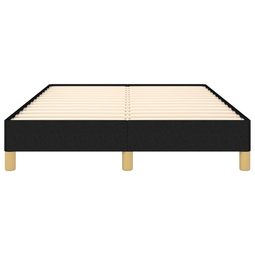 Bed Frame without Mattress Black 120 x 190 cm Fabric