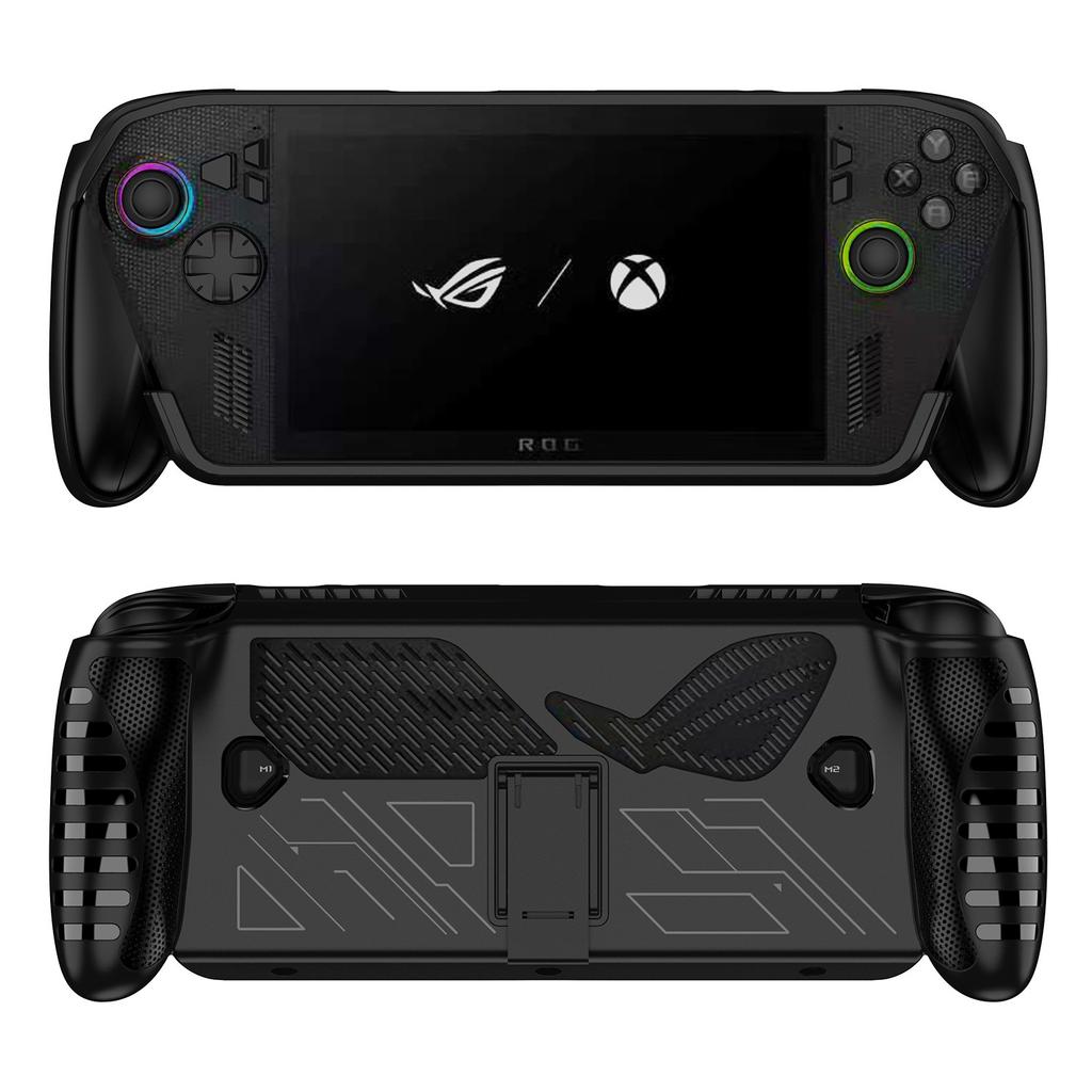For Asus ROG Xbox Ally X (2025)/Ally (2025) Handheld Console Anti-Slip TPU Case Protective Cover Built-in Stand