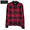 RRL Red X Black Buffalo Check Wool Cardigan Tops M Black X redUsed