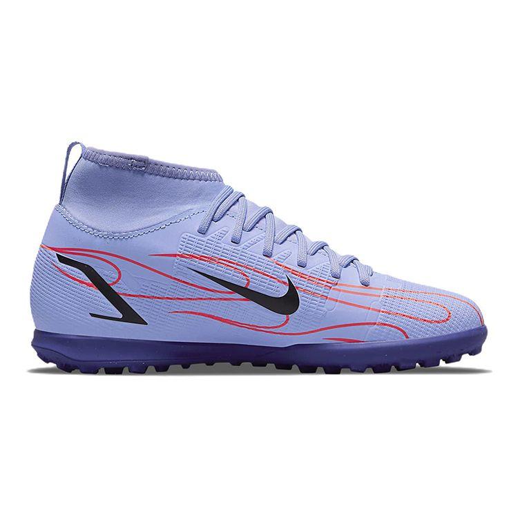 Nike Kylian Mbappé x Mercurial Superfly 8 Club TF GS Flames Barnesko Lilla Tistellys Indigo-Burst DB0934-506