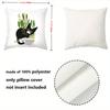 Black Cats Playing Among Potted Plants Decorative Cushions Polyester pillowcase, sofa decorative cushion cov Headboard Pillow