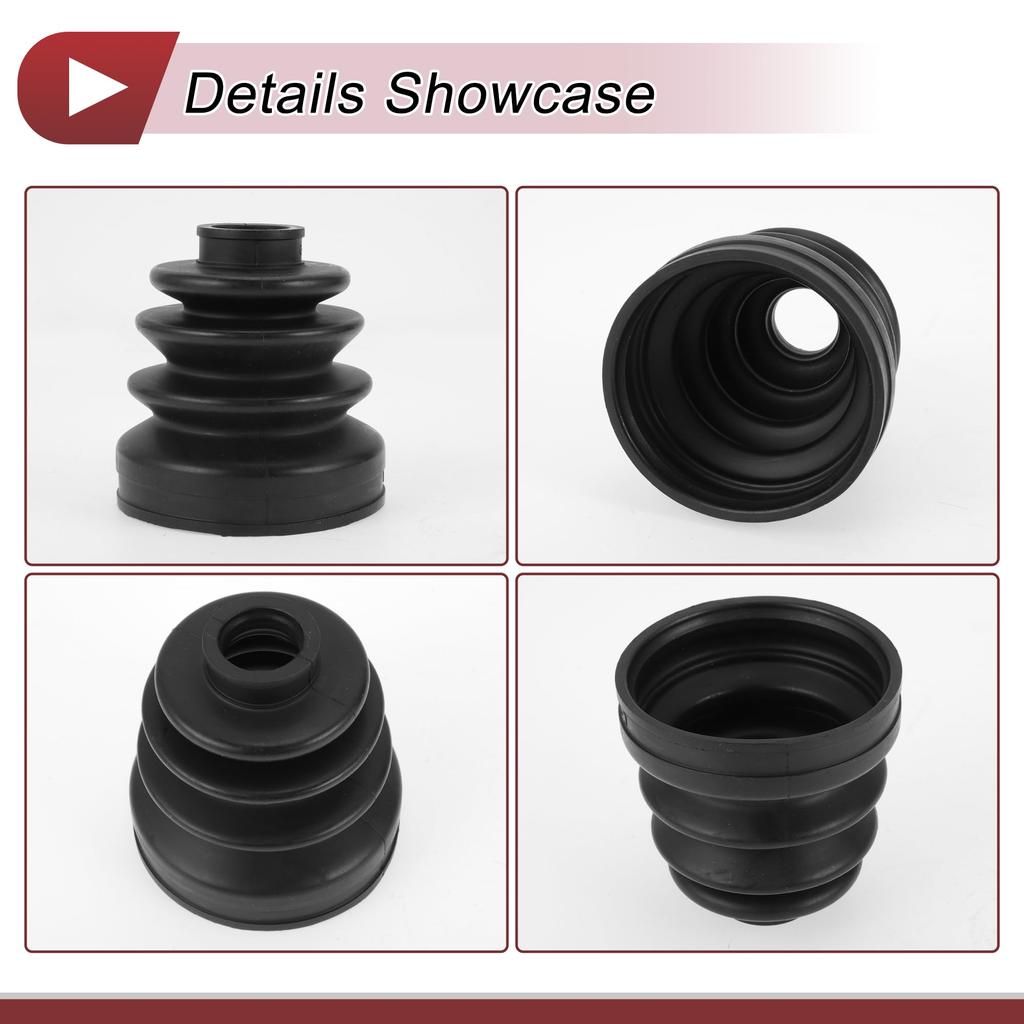 HEROFFIX Honda Accord 2005-2007 1 Set CV Joint Boot Kit Inner Constant Velocity Joint Boot W/Clamp No.44017S84C00 Black Rubber