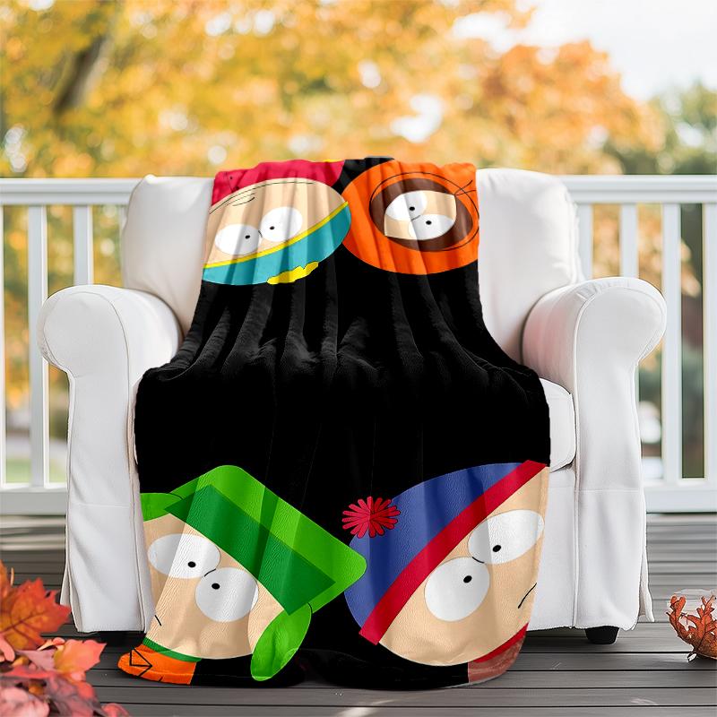 South Park Theme Printed Blanket - Perfect for Couch, Bed, Travel & Outdoor Use | Machine Washable, Cozy & Durable.