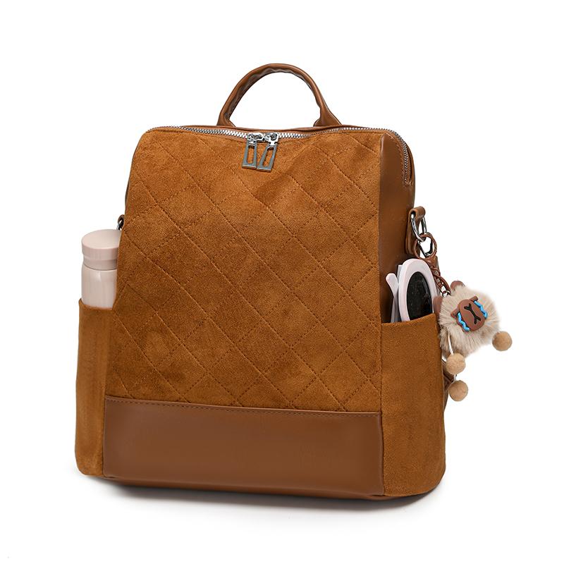 Backpack Women's Rhombic Nylon Shoulder Bag