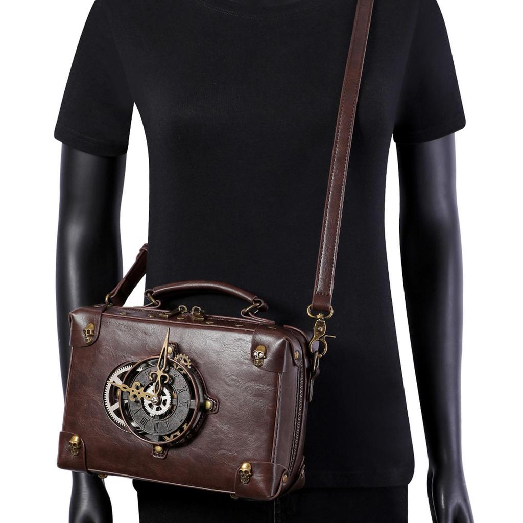 Steampunk Bag with Detachable Adjustable Strap, Portable Shoulder