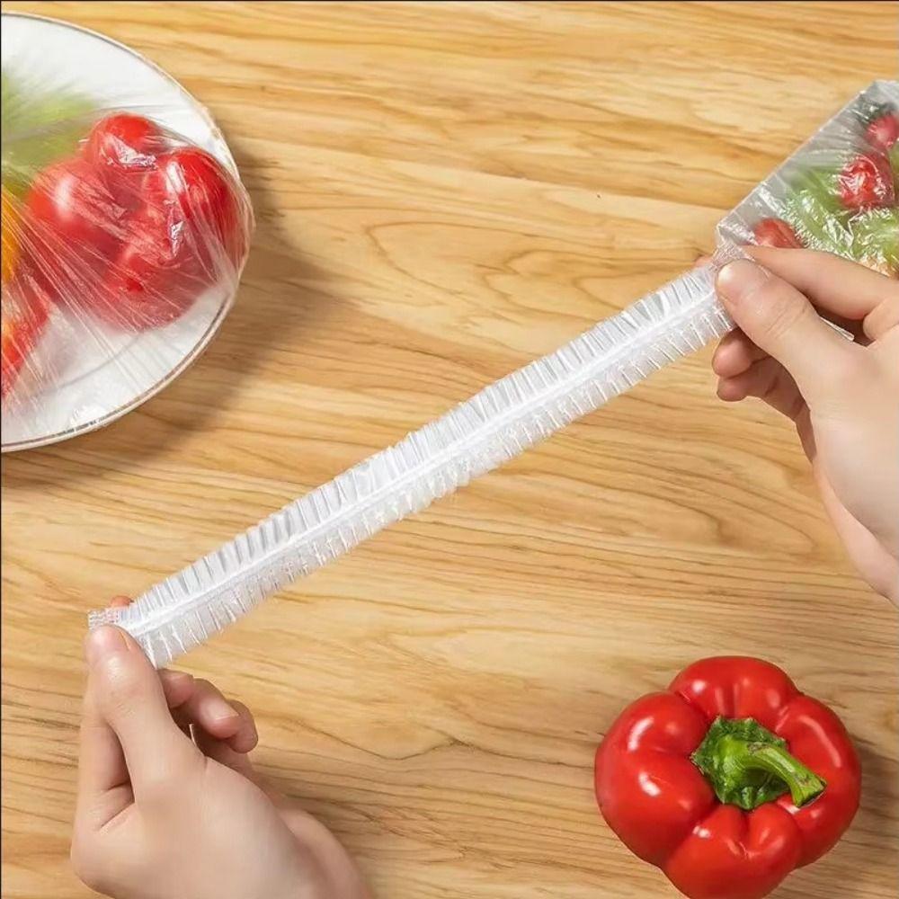 50Pcs/Pack Elastic Band Disposable Food Cover Plus Size Disposable Dust Cover  Kitchen Storage