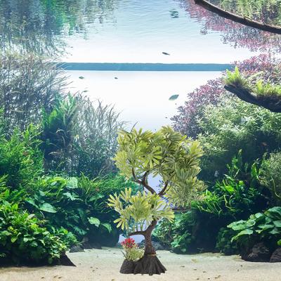 Fish Tank Simulation Tree Aquarium Decoration Realistic Plastic Aquarium Tree Decor Aquatic Landscape Ornament for Home Office
