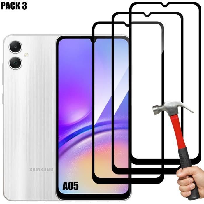 Verres Trempés - BOOLING - Compatible Samsung Galaxy A05 - Lot de 3 - Protection 9H - Anti-Rayures