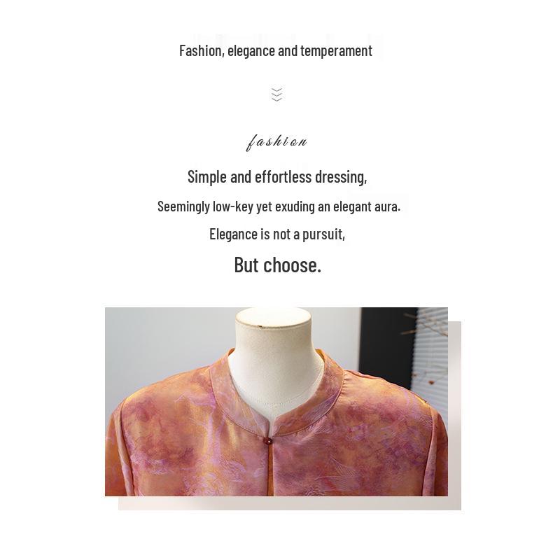 2026 New Chinese Style Spring-Summer Lightweight Jacket for Middle-Aged and Elderly Women - Three-Quarter Sleeve