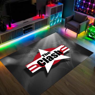 The Clash Design Crystal Velvet Carpet Cozy Non?Slip Printed Rug For Bedroom Living Room Entrance