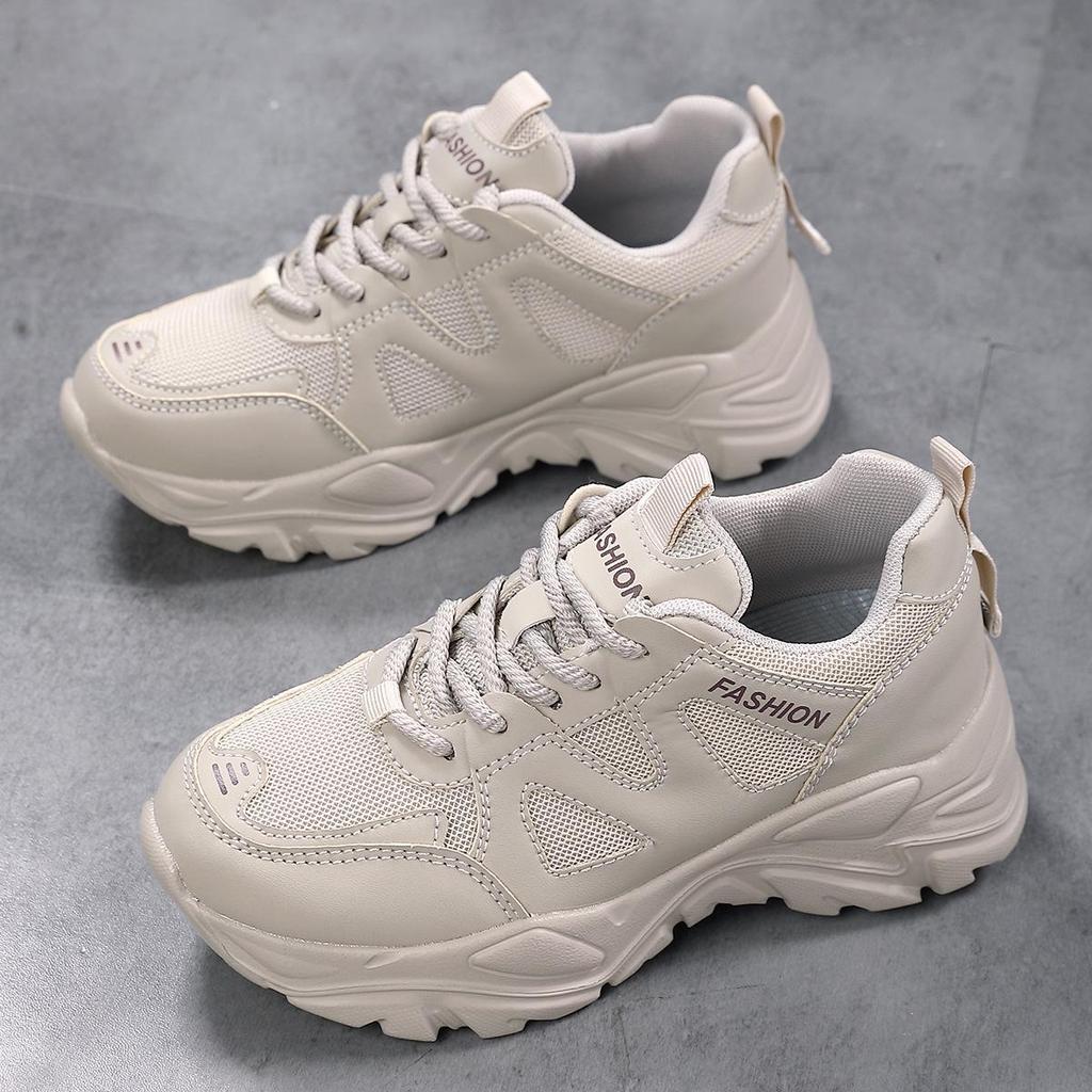 Women's 2025 Fashionable Versatile Running Shoes - Thick Sole Casual Sports Sneakers for Spring/Autumn