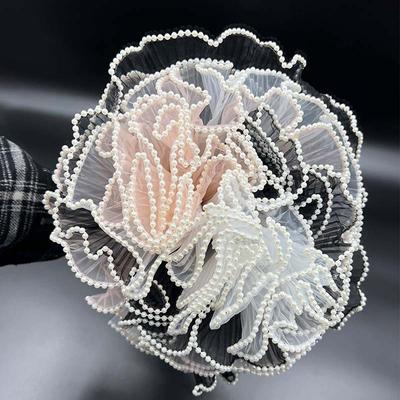 28Cmx4.5M Papel de Envoltura de Flores Hilo Ondulado Florista Ramo Embalaje Malla de Encaje Florista Ramo Suministros de Embalaje para Regalo