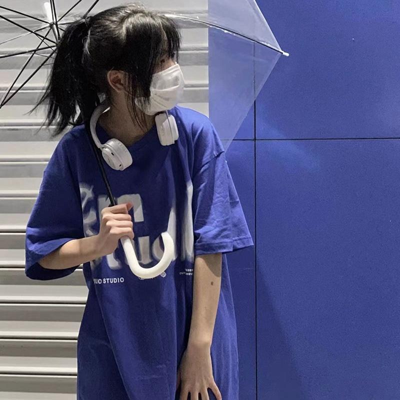 Retro Oversize Hong Kong Sle Women's T-irt ort Sve Loose Casual Korean Version Street Sle Top Summer Cotton Tee