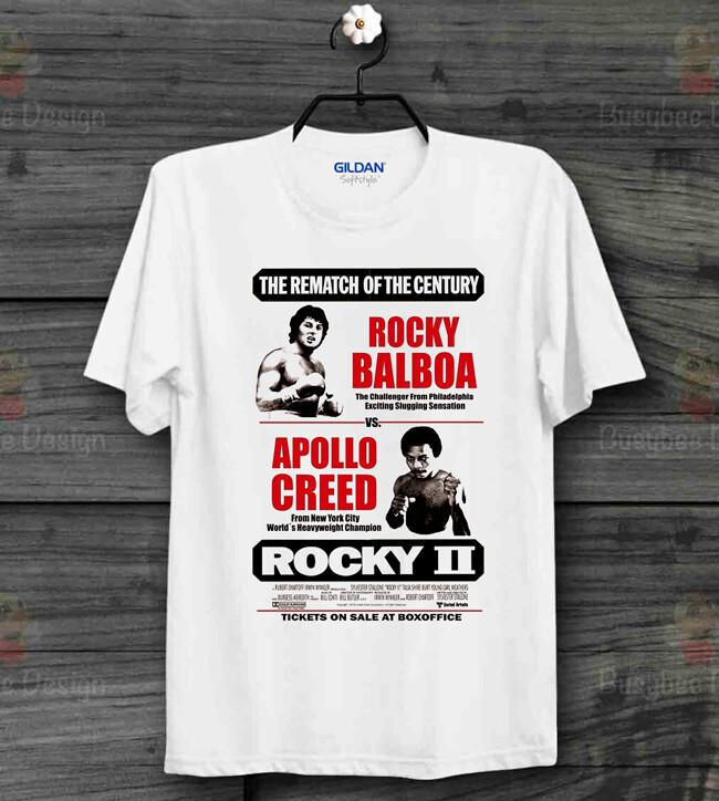 26 Rocky 2 Balboa Apollo Creed Stallone Movie Poster Cool Unisex T Shirt B273 Unisex T-Shirt XXXXL