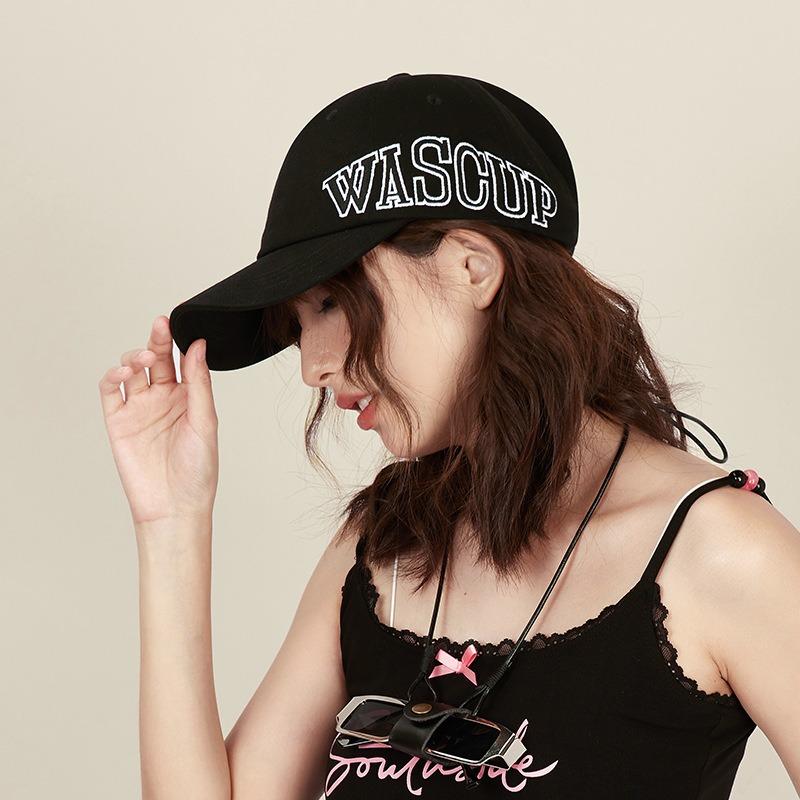 Double side edge embroidery letter soft top cap children's summer thin versatile baseball cap tide production