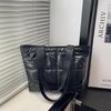 Korean Style 2025 Cotton Padded Large Tote Bag - Lightweight, Fashionable Single Shoulder Bag for Women