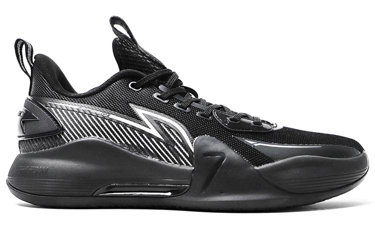 Li Ning Speed 7 Cushioning Slip Resistant Low top Basketball Shoes Men's Black ABPT013-2