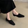 New Spring Autumn Shoes Women Loafers Suede Ballerina Square Toe Flats Ballet Shallow Soft Moccasins British Style Sneaker Mujer