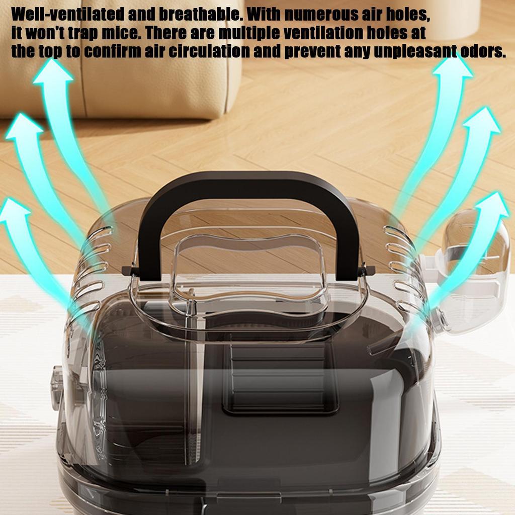 Small Animal Carrier Double-Layer Habitat Case Hamster Carrier With Water Bottles For Guinea Bunny Mice Dwarf Chinchillas