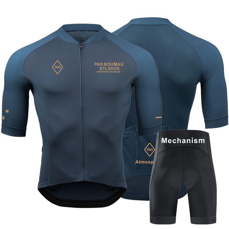 Men Women Cycling Jersey Bib Shorts Set Breathable Bike Riding Outfit Milk Silk Fabric