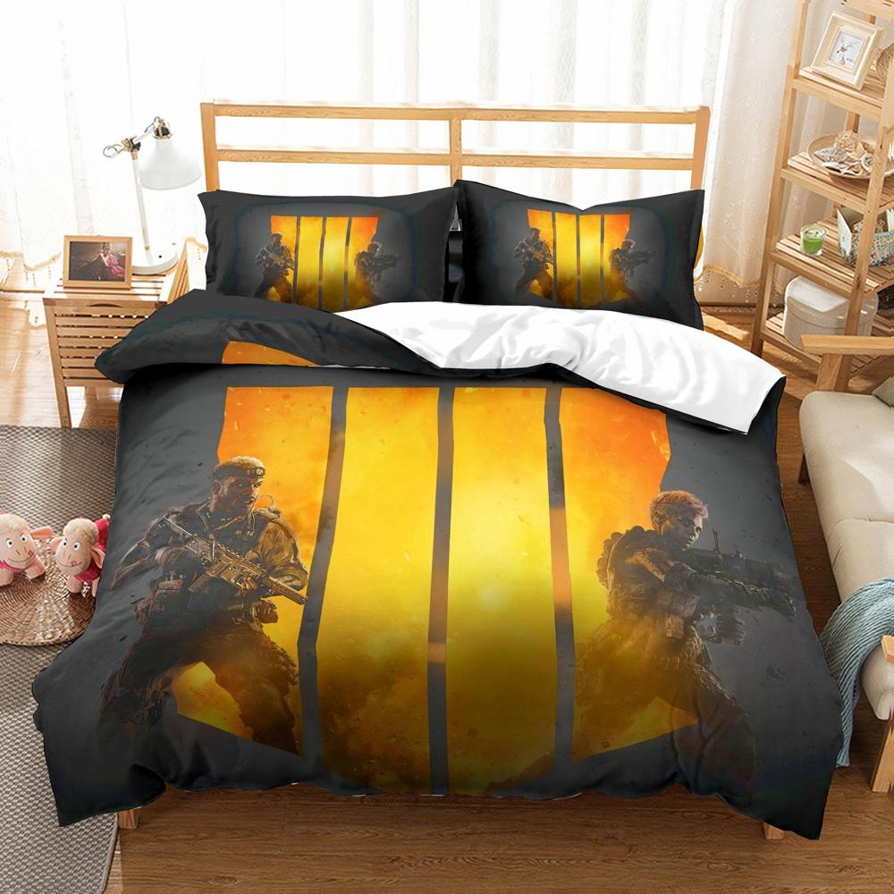Comforter High Quality Call Duty Game Pattern Printed With Pillow Bedding Set 3D Bed Set For Bedroom Decor