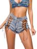 860# New European and American Women's Denim Shorts - Summer/Autumn Sexy High-Waisted Hot Pants for Nightclub.