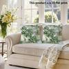 2pcs Green Watercolor Botanical Throw Pillow Covers 18x18 Inch Set of 2 Farmhouse Decorative Cushion Cases for Sofa Bedroom