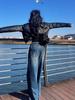 Women's Retro High Waist Scimitar Leg Jeans - Autumn 2026 Slimming Wide Leg Pants