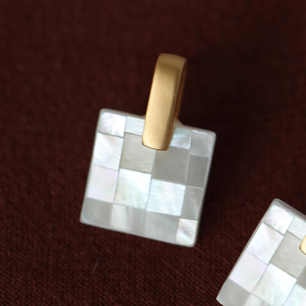 S925 Silver Needle White Butterfly Shell Versatile Commuter Earrings