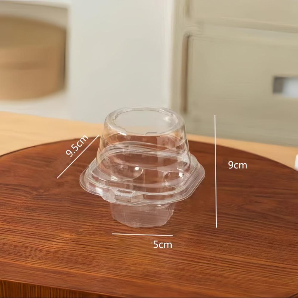 10Pcs New Transparent Cupcake Box Party Tray Single/Double Individual Cupcake Containers Pastry Food Container Wedding Supplies