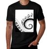 Piano Keys Spiral Tshirt Work Style Casual Tshirt